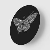 Stilvolle Schmetterlingsuhr Runde Wanduhr (Winkel)