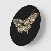 Stilvolle Schmetterlingsuhr Runde Wanduhr (Winkel)