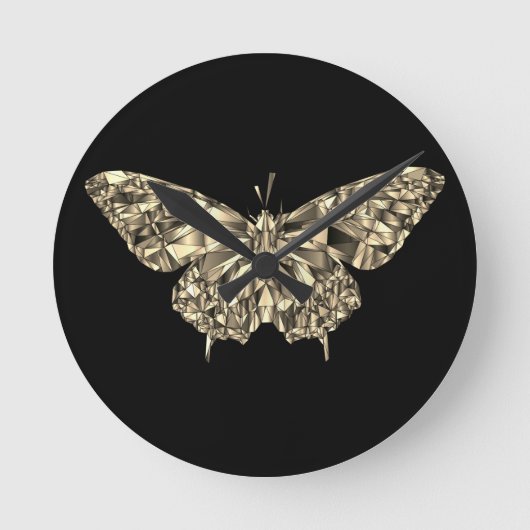 Stilvolle Schmetterlingsuhr Runde Wanduhr (Vorderseite)