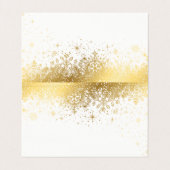 Stilvolle Schneeflocken aus Weiß und Gold| Platzka Visitenkarten (Innenseite Aufgefaltet)