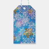 Stilvolle Schneeflocken Geschenkanhänger (Rückseite)