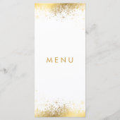 Stilvolle Schneeflocken - Menü Menükarte (Rückseite)