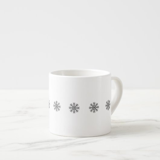 Stilvolle Schneeflocken Tasse (Vorderseite Rechts)