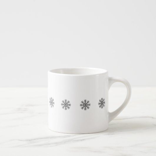 Stilvolle Schneeflocken Tasse (Rechts)