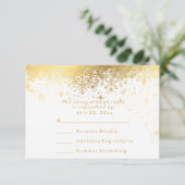 Stilvolle Schneeflocken - UAWG RSVP Karte (Stehend Vorderseite)