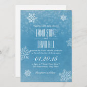 Stilvolle Schneeflocken Winterhochzeit Einladungen (Vorne/Hinten)