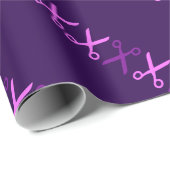 Stilvolle Schneideschere Friseur Schneider Geschenkpapier (Rolleneckpunkt)