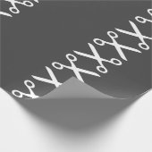 Stilvolle Schneideschere Friseur Schneider Geschenkpapier (Ecke)