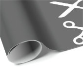 Stilvolle Schneideschere Friseur Schneider Geschenkpapier (Rolleneckpunkt)