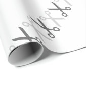 Stilvolle Schneideschere Friseur Schneider Geschenkpapier (Rolleneckpunkt)