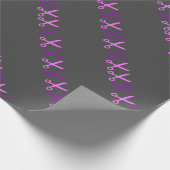 Stilvolle Schneideschere Friseur Schneider Geschenkpapier (Ecke)