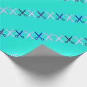 Stilvolle Schneideschere Friseur Schneider Geschenkpapier (Ecke)