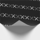Stilvolle Schneideschere Friseur Schneider Geschenkpapier (Ecke)