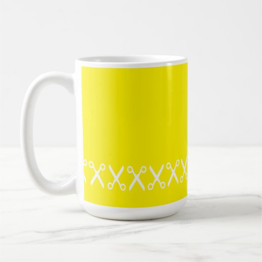 Stilvolle Schneideschere Friseur Schneider Kaffeetasse (Links)