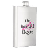 Stilvolle, schöne, elegante klassische Flasche Flachmann (Rechts)