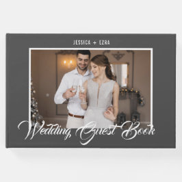 Stilvolle Schrift Grau und Weiß | FOTO Gästebuch