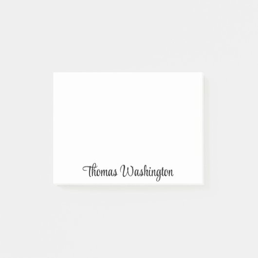 Stilvolle Schrift Mit Monogramm Post-it Klebezettel (Vorderseite)