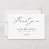 Stilvolle Schrift Moderne Hochzeit danke Karte (Vorderseite)