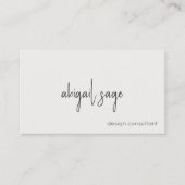 Stilvolle Schrift Modernes Minimalistisches Dunkel Visitenkarte (Vorderseite)