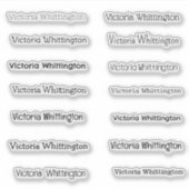 Stilvolle Schrift- und Kalligrafiebezeichnung Aufkleber (Vorderseite)