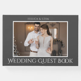 Stilvolle Schrift Weiß und Grau | FOTO Gästebuch