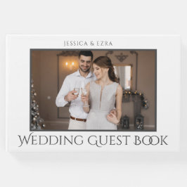 Stilvolle Schrift Weiß und Grau | FOTO Gästebuch