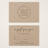 Stilvolle Schriftart-Kraftgeschenkgutschrift mit L (Vorne & Hinten)