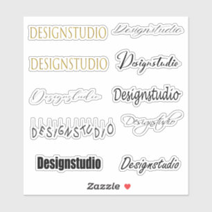Stilvolle Schriftart Name Sticker