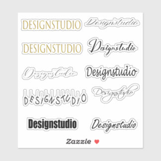 Stilvolle Schriftart Name Sticker