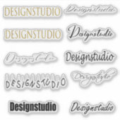 Stilvolle Schriftart Name Sticker (Vorderseite)