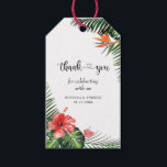 Stilvolle Schriftart Tropical Wedding Vielen Dank  Geschenkanhänger<br><div class="desc">Stilvolle Schriftart Tropical Wedding Vielen Dank für Ihr Interesse Tag.</div>