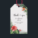 Stilvolle Schriftart Tropical Wedding Vielen Dank  Geschenkanhänger<br><div class="desc">Stilvolle Schriftart Tropical Wedding Vielen Dank für Ihr Interesse Tag.</div>