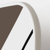 Stilvolle schwarz-braune Diagonal Weiße Racing Str Pickleball Schläger (Linke Seite)