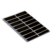 Stilvolle Schwarz-Gold-Führungskraft anpassen Notizblock (Rechte Seite)