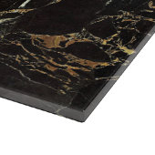Stilvolle Schwarz-Gold-Marmor | Benutzerdefiniert Schneidebrett (Ecke)