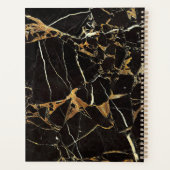 Stilvolle Schwarz-Gold-Marmor | PERSONALISIERT Planer (Rückseite)