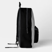Stilvolle schwarz-graue Monogramm-Bezeichnung Bedruckter Rucksack (Links)