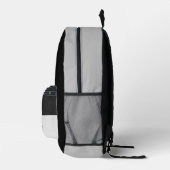 Stilvolle schwarz-graue Pickleball Design Monogram Bedruckter Rucksack (Rechts)