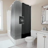Stilvolle Schwarz & Gray Geometric Design Dusche C Duschvorhang (Beispiel)