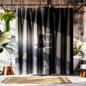 Stilvolle Schwarz & Gray Geometric Design Dusche C Duschvorhang