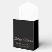 Stilvolle Schwarz-Pink-Hochzeit Geschenkschachtel (Geöffnet)