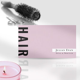Stilvolle schwarz-rosa Haar Stylist Business Card Visitenkarte