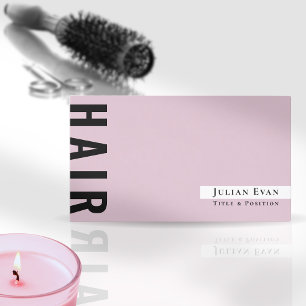 Stilvolle schwarz-rosa Haar Stylist Business Card Visitenkarte