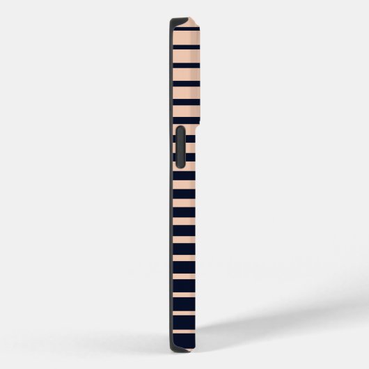 Stilvolle schwarz-rosa Monogramm Streifen Case-Mate iPhone Hülle (Rückseite / Rechts)