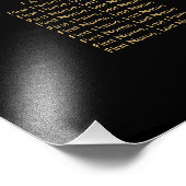 Stilvolle Schwarz- und Goldschneeflocken - Sitzkar Fotodruck (Ecke)