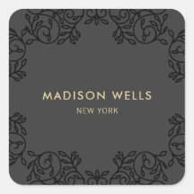 Stilvolle Schwarz Verzierte Rahmen