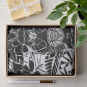 Stilvolle Schwarz-Weiß-Blume & Folien Seidenpapier (Geschenk)
