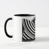 Stilvolle Schwarz-Weiß-Blumenkunst Tasse (Links)