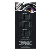 Stilvolle Schwarz-Weiß-Fotografie Werbekarte (Hinten)