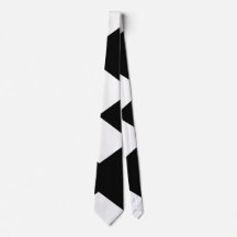 Stilvolle Schwarz-Weiß Geometric Necktie